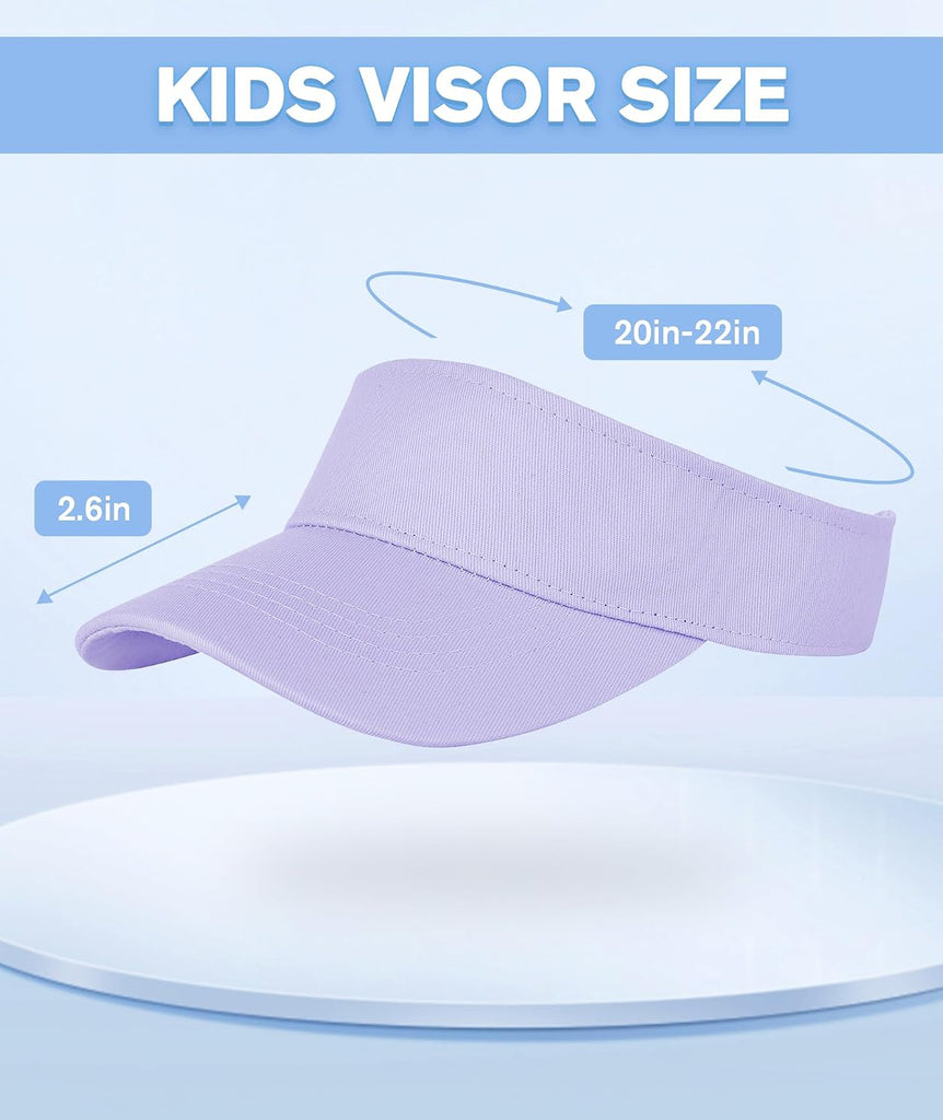 Kids Visor Adjustable Cotton Girls Sun Hat for Golf Outfit,Tennis