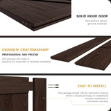 36in x 84in Brown Barn Door with 6.6ft (79inch) Barn Door Hardware Track Kit and Handle Included, Do