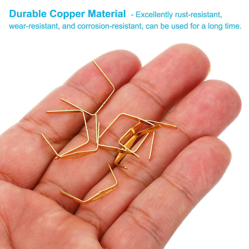 12x14mm Copper Chandelier Connector Pins, 300Pcs Chandelier Crystal Clips for Fastening Crystals Parts, Chandelier
