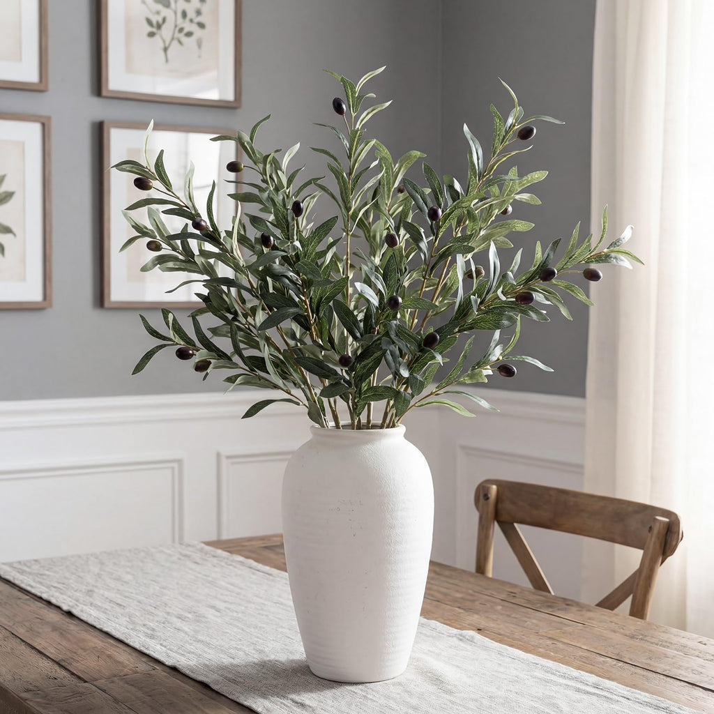 10 Pcs 27 Inch Artificial Olive Branches for Vase