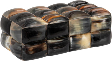 Decorative Horn Bubble Storage Box, Black and Brown