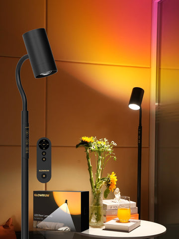 17W LED Reading Floor Lamp with Remote, 67" Dimmable Standing Lamp