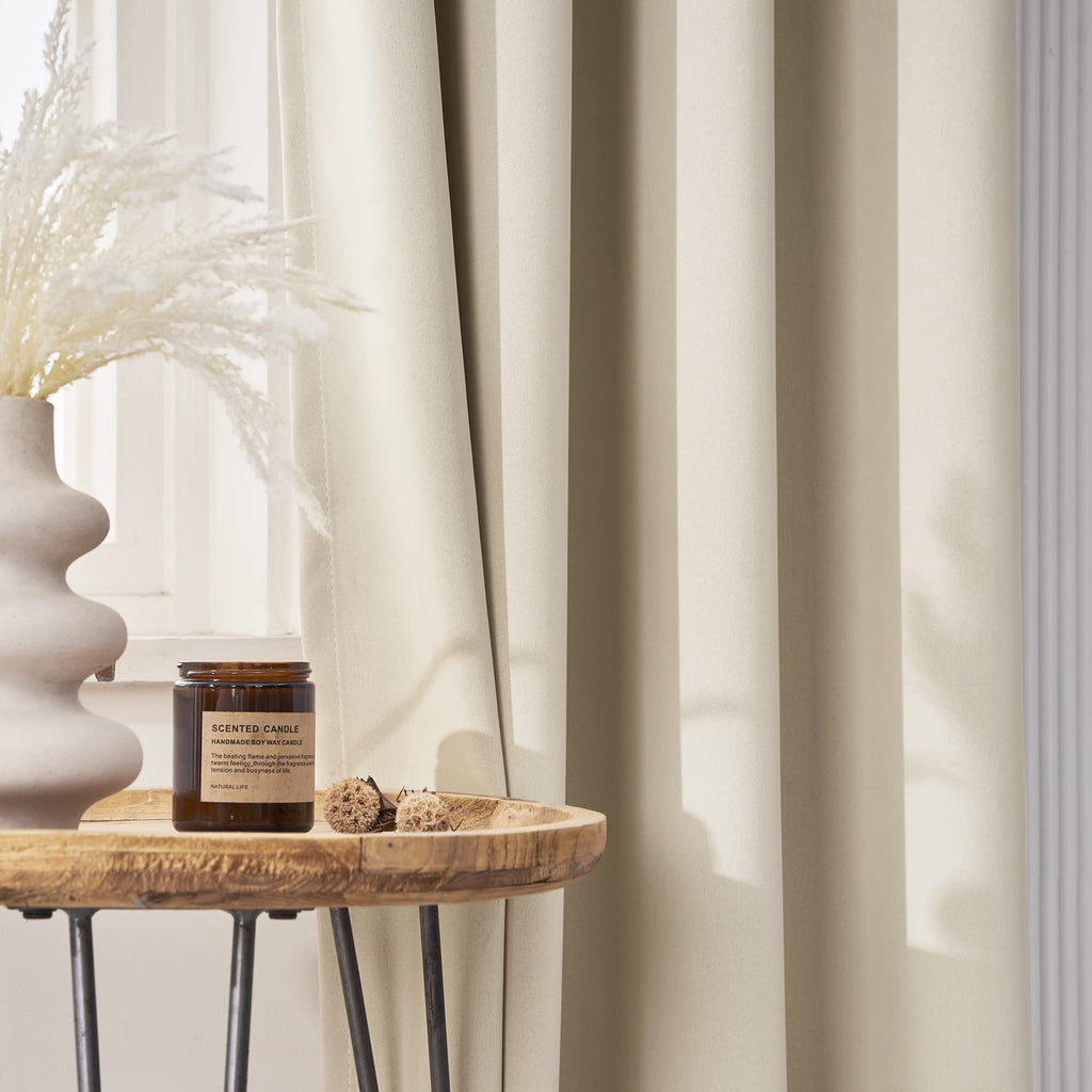 Blackout Extra Long Curtains, 95% Room Darkening Draperies for High Ceiling, Soft Textured Thermal Insualted Blackout