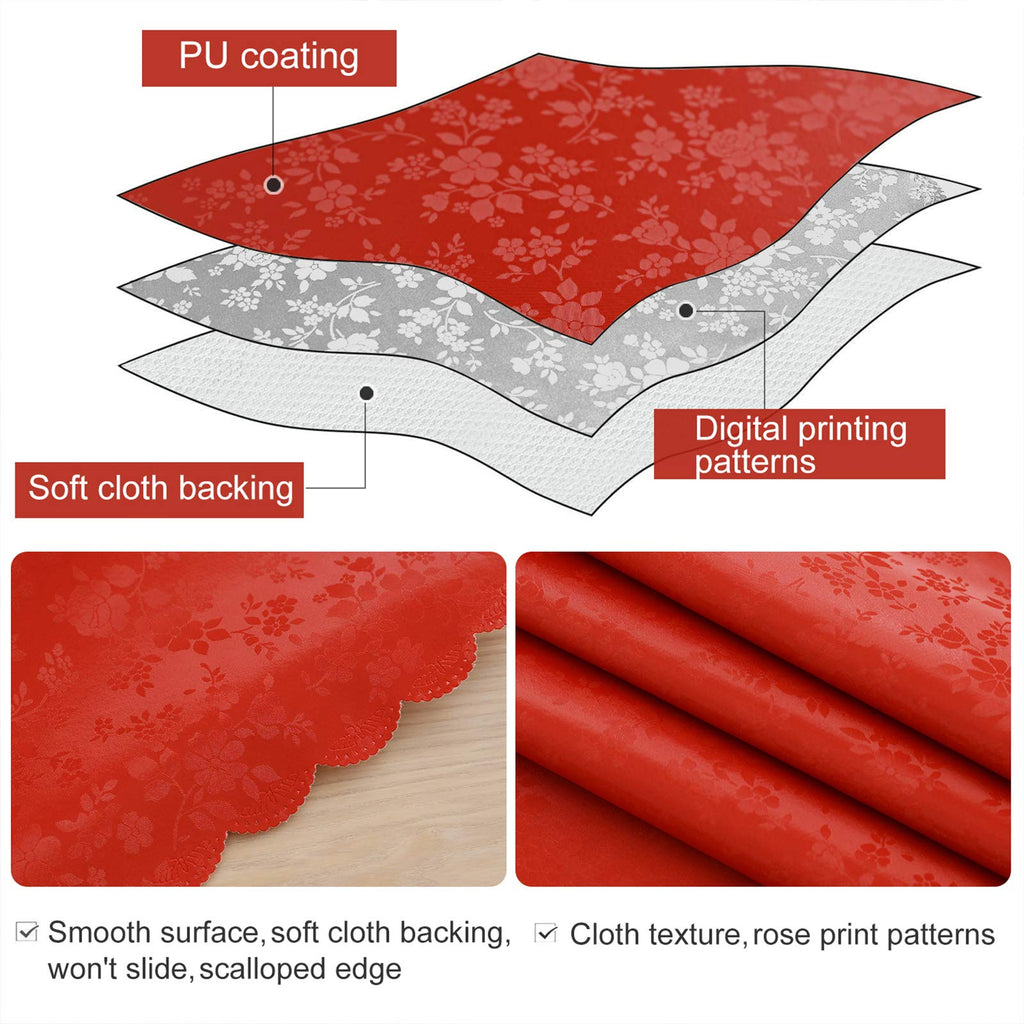Round Waterproof Heavy Duty Vinyl Tablecloths, 70 x 70 Inch