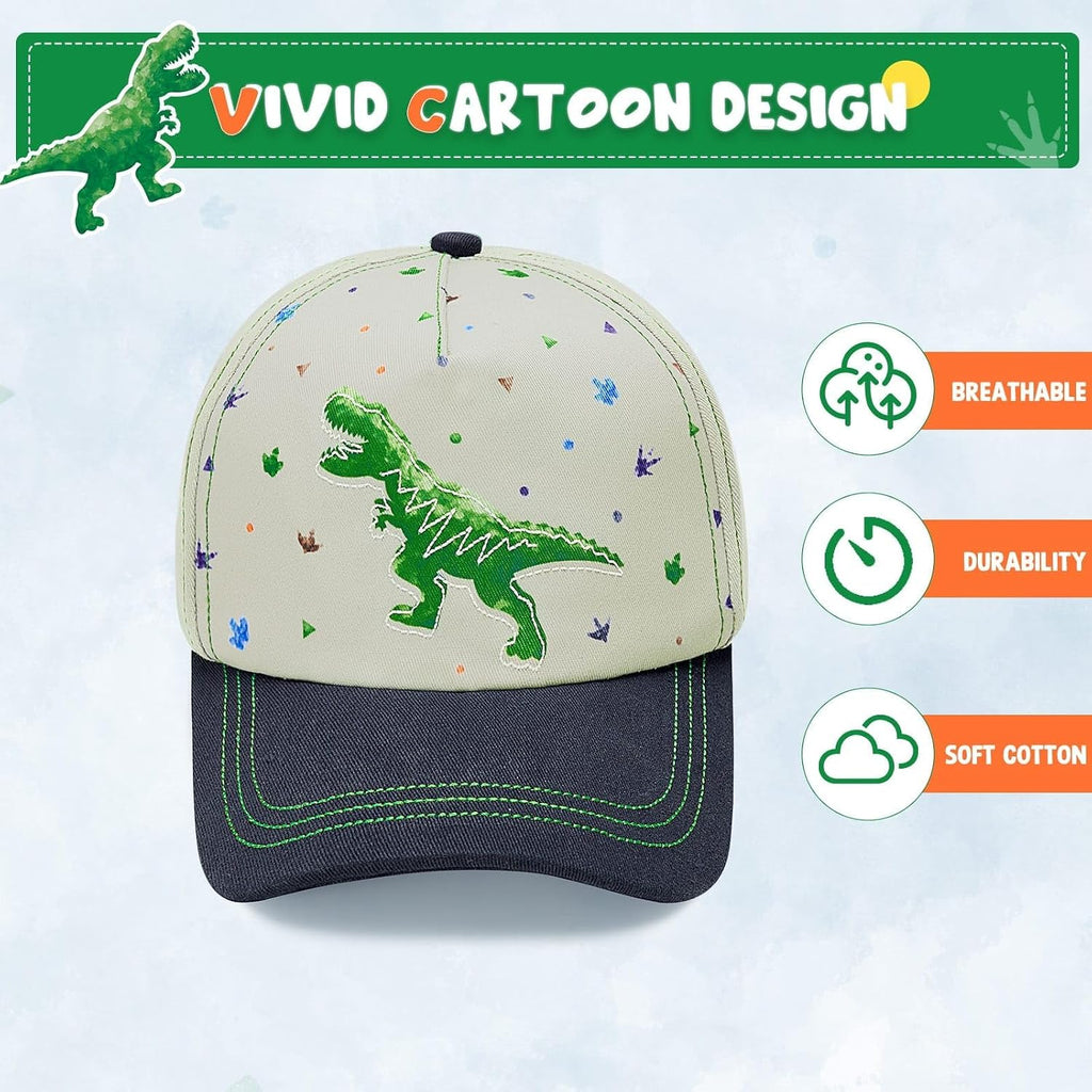 Kids Baseball Cap for Boys, Adjustable Toddler Truck Hat