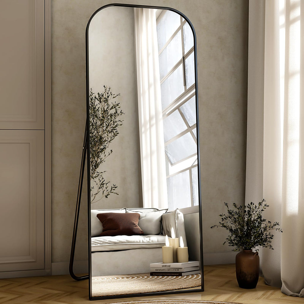 56x21 Inch Full Length Mirror - Large Floor Standing & Wall Mountable Full Body Mirror with Sturdy Aluminum Frame