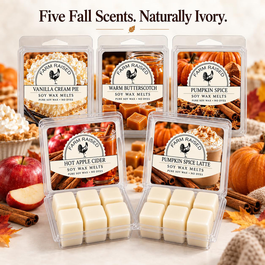 Fall Wax Melts Variety Pack, Pumpkin Spice, Apple Cider & Autumn Scents, Soy Wax Melts for Warmers, Hand Poured in