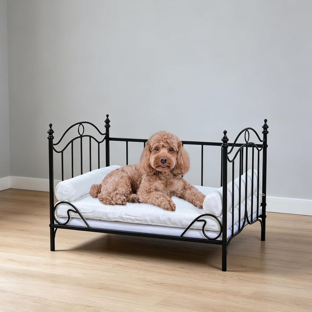 Pet Sofa Bed, Cat Bed, Dog Bed, Cat Couch, Pet Couch, Metal Frame and Detached Velvet Cushion, Cool Dog Couch for Small