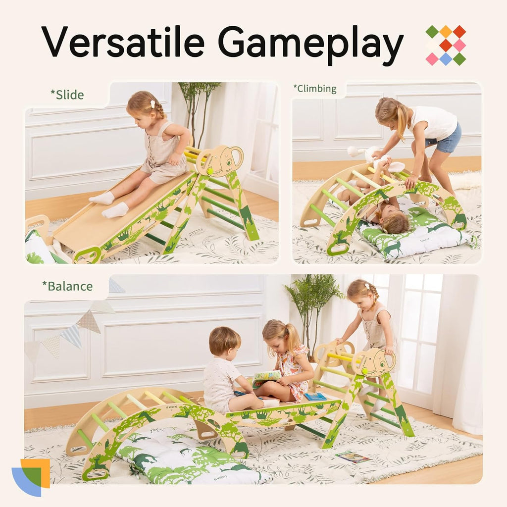 Triangle Set, Montessori in-1 Climbing Set with Cushion