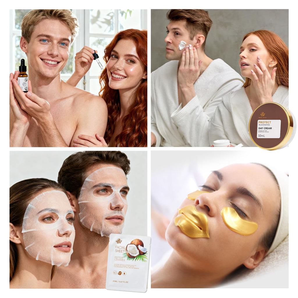 Coconut 23 Pcs Facial Skin Care Kit For Women & Men, Self-Care Gift Set
