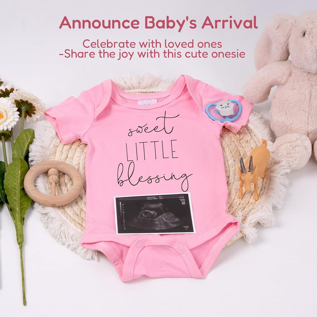 Sweet Little Blessing Baby Onesie,Gender Neutral Pregnancy Announcement Outfit