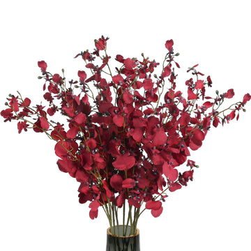Orchids Artificial Flowers, 10 PCS (Each 37'') Faux Orchid Artificial Orchids Long Stem Orchids Fake for Indoor