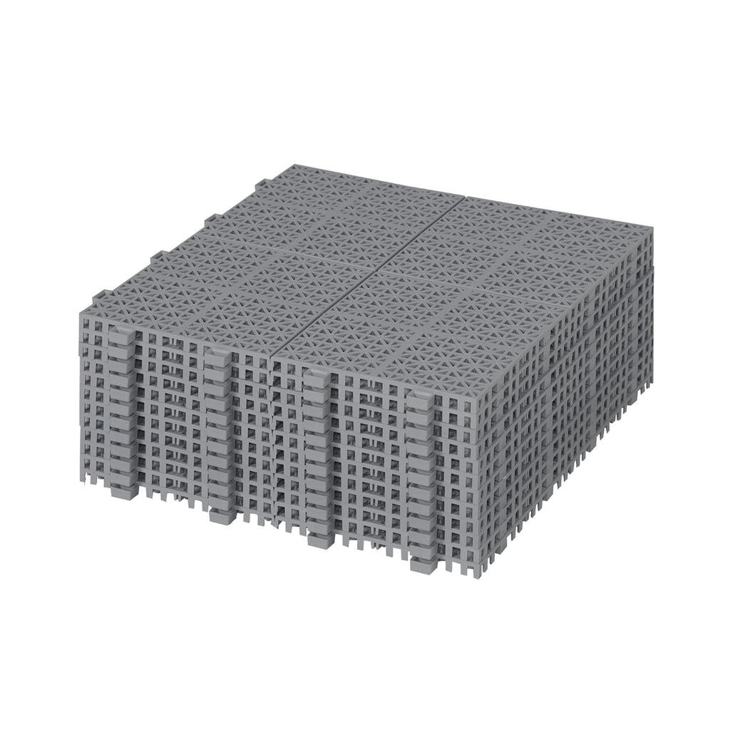 Interlocking 12 PCS Black Drainage Tiles 12 x 12 x 0.43 Inches, Outdoor Floor Tiles for Pool Shower Bathroom Deck Patio