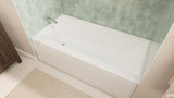 Prism 60 in. L x 30 in. W Acrylic Alcove Left-Hand Drain Bathtub, White