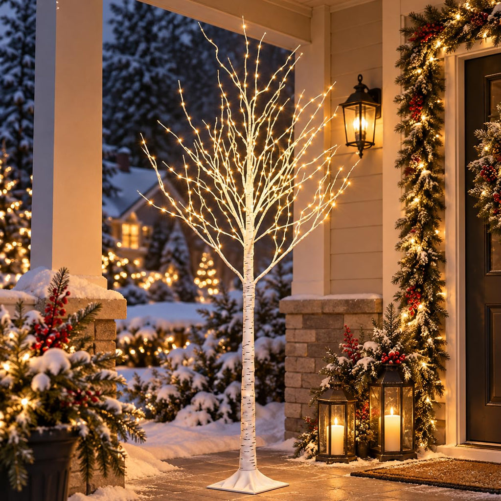 Lighted Birch Twig Tree with Fairy Lights 6FT 321L LED Decorative Lights