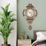 Aero Snail Retro Wall Clock with Pendulum, European Victoria Mid Century Style