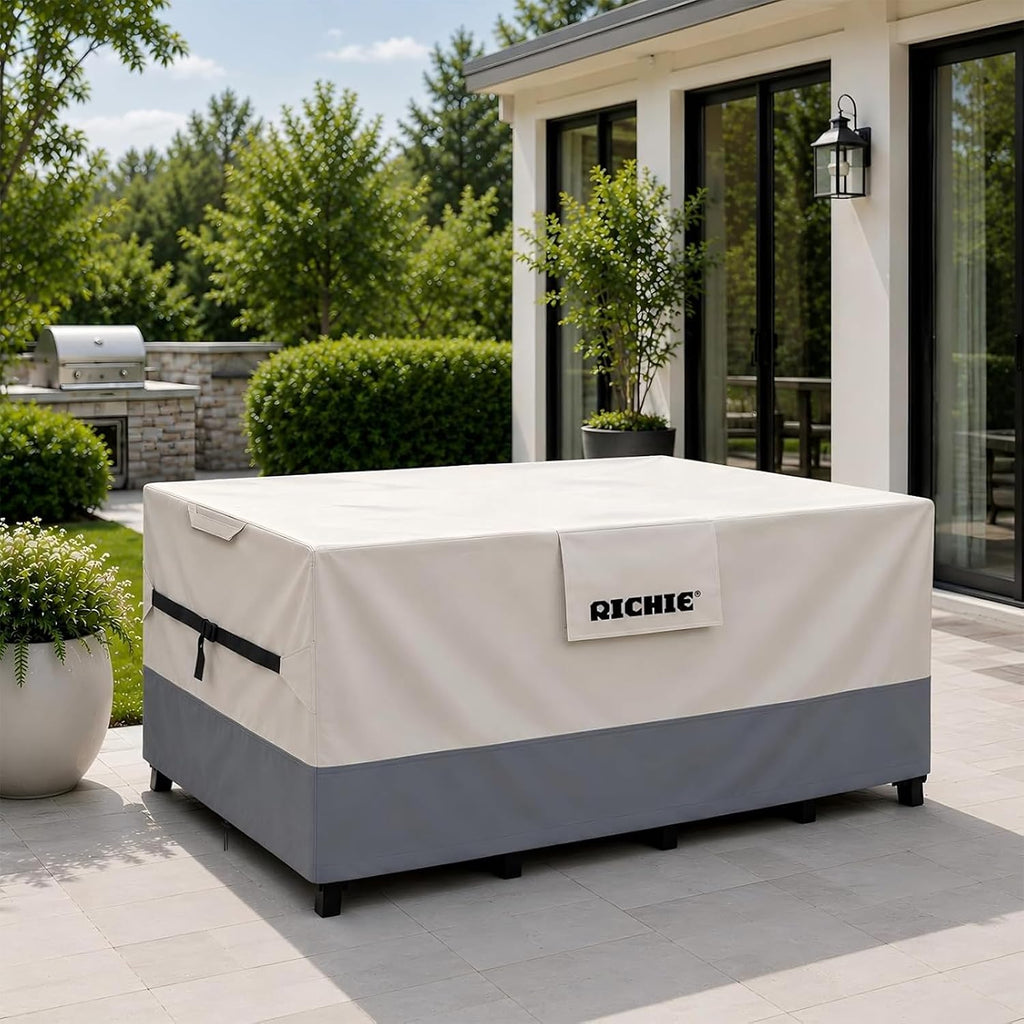 Outdoor Patio Furniture Cover, Heavy Duty 600D Waterproof Table and Chair Set Cover, Windproof UV Resistant All