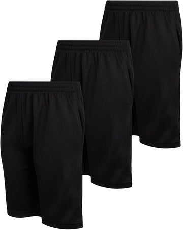 Boys Basketball Shorts 3 Pack Performance Active Mesh Shorts