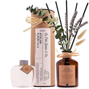 Reed Diffusers - Oil Sticks Diffuser Set with Real Dried Flowers - Reed Diffusers | Air Freshener Fragrance Sticks