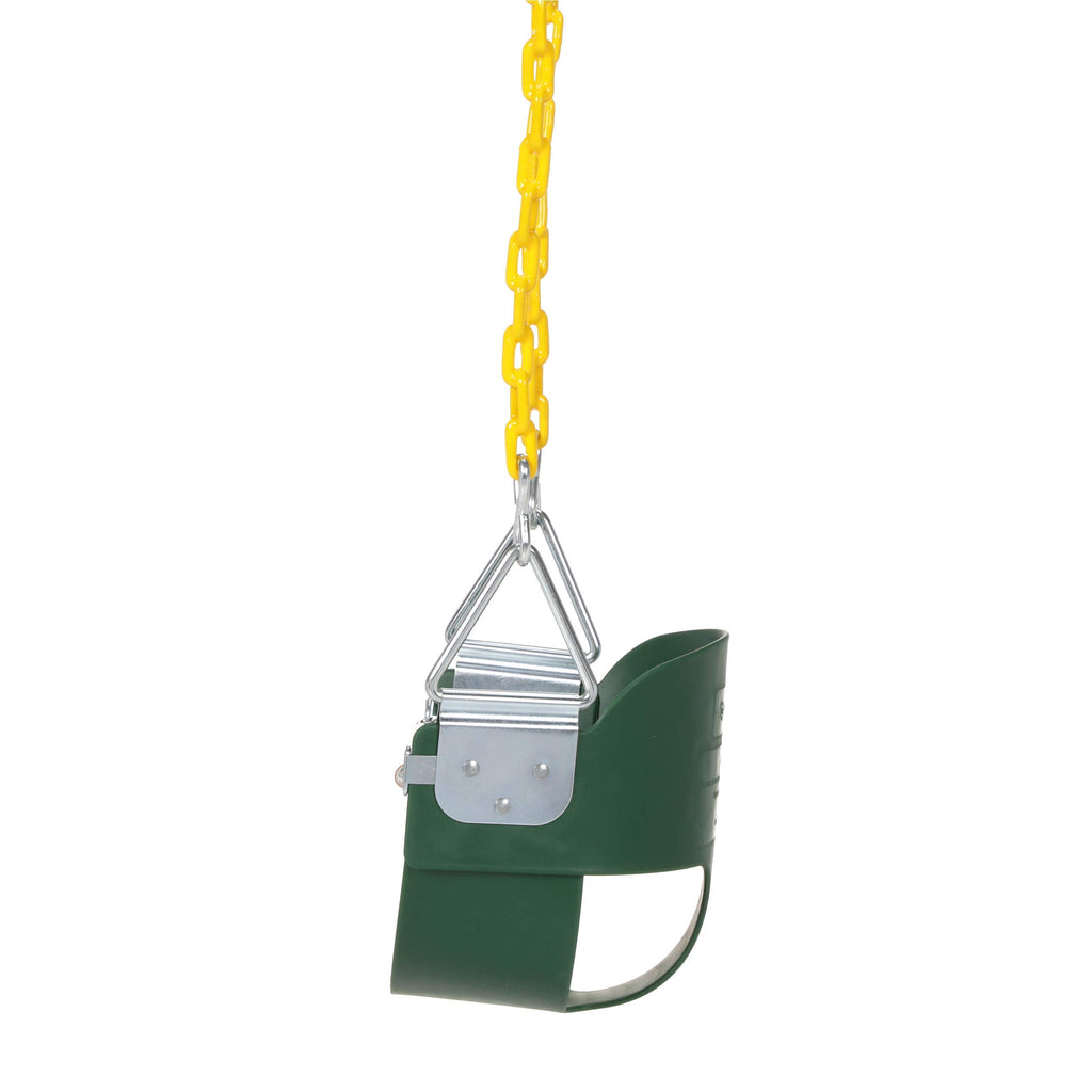 High Back Half Bucket Toddler Swing Seat, Green