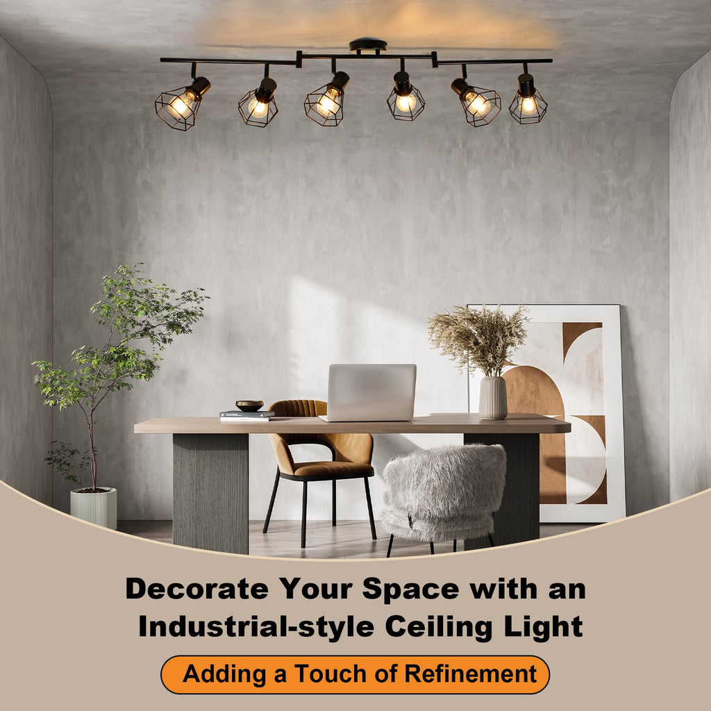Track Lighting Fixtures Ceiling, E26 Black Spotlight