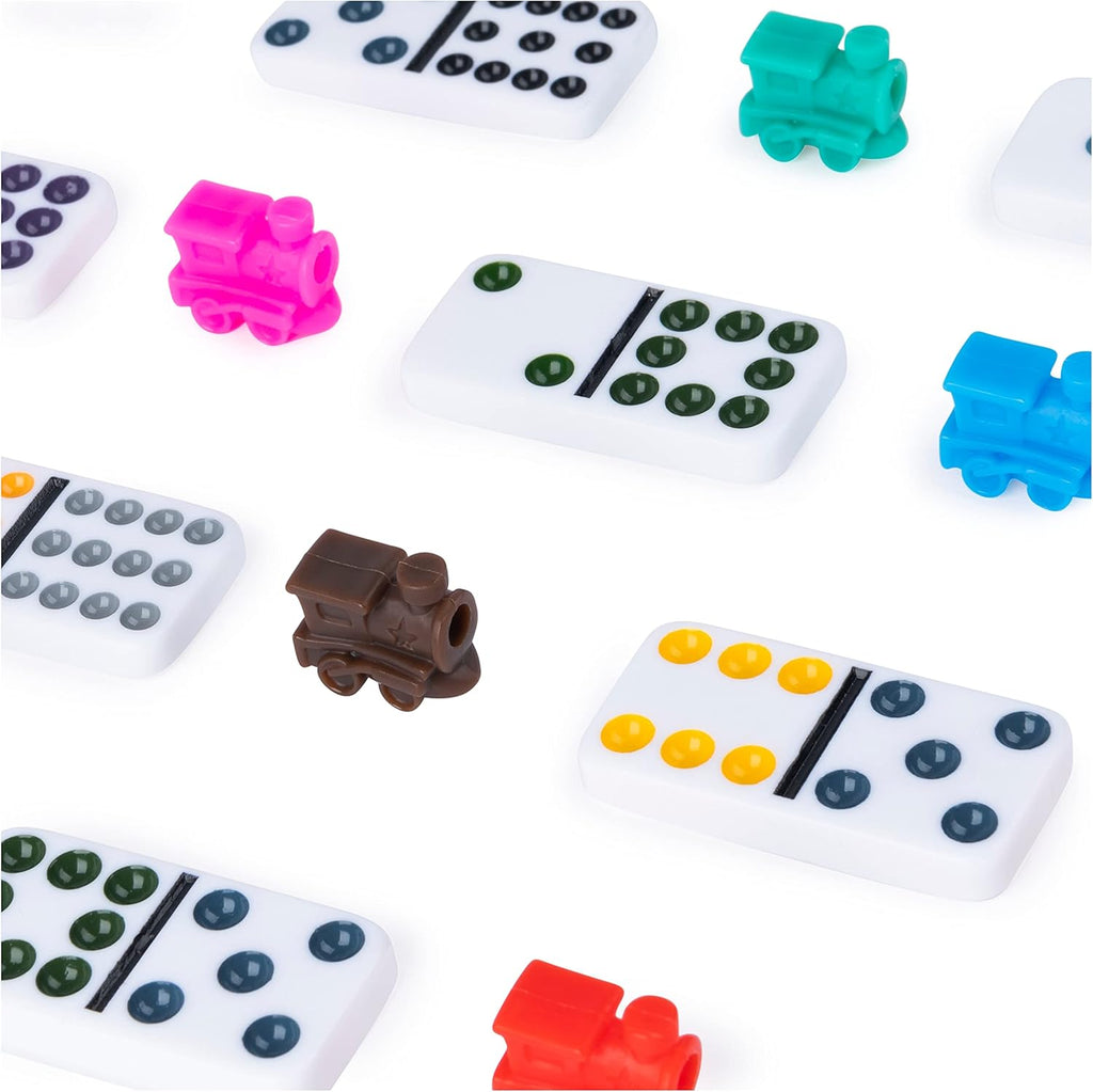Legacy Deluxe Mexican Train Dominoes, Classic Original Board Game Set Double-12 Dominoes with Sturdy Wood Case