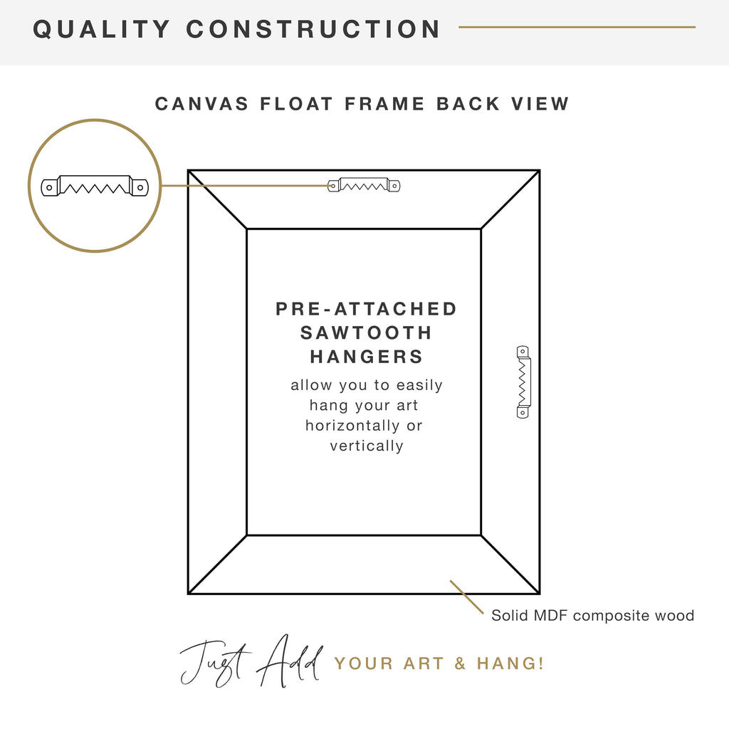Canvas Float Frame, 8x10, Walnut