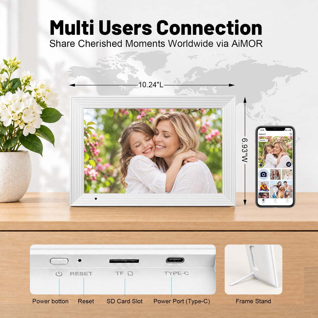 Digital Picture Frame, 10.1 Inch Electronic Photo Frames