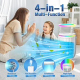 Portable Air Conditioners,Personal Mini Air Conditioner Fan with 3 Speeds,7 Colors Night Light