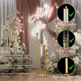 4PCS 5 Arm Candelabra Centerpiece for Table,Floor Candelabra with Acrylic Shadeersary Concert Reception Gifts