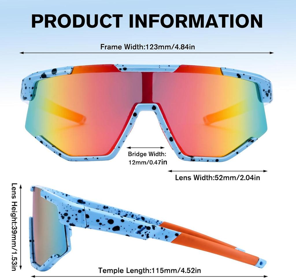 Kids Baseball Sunglasses Polarized Youth Baseball Sunglasses Unbreakable Sports Sun Glasses for Boys Girls