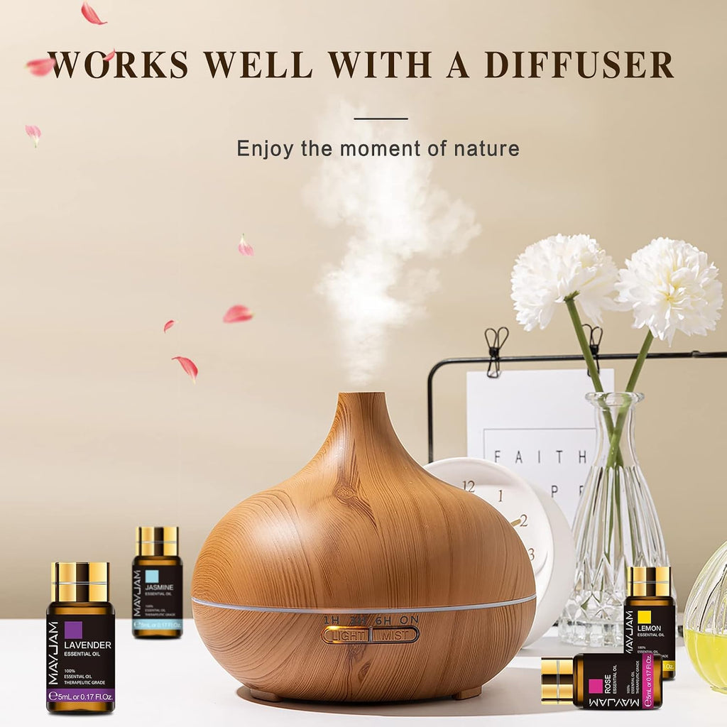 Top 28 Essential Oil Gift Set for Diffuser Massage Skin Hair Care - Set of 54