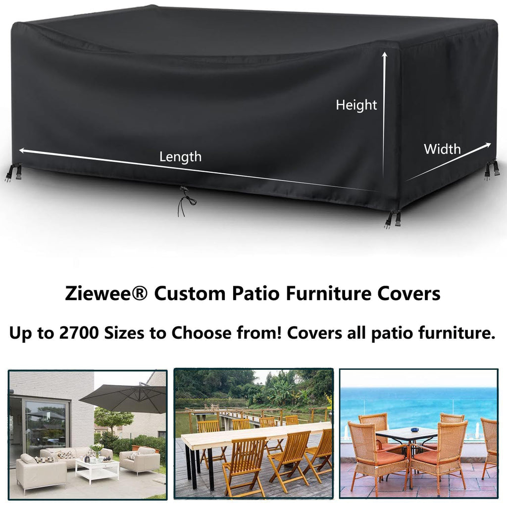 Outdoor Patio Furniture Covers Waterproof 88" L x 68" W x 30" H Rectangular Outdoor Table and Chair Set Cover Wind