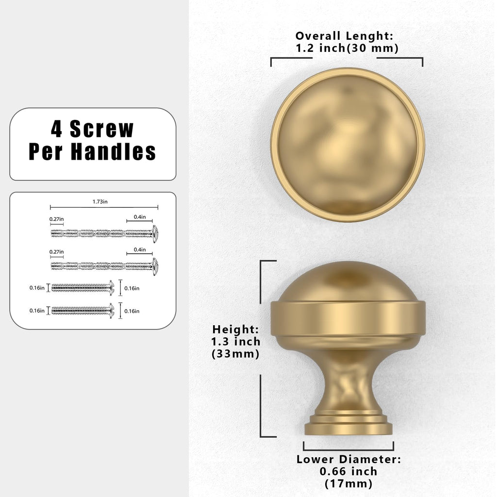 5 Pack Champagne Bronze Cabinet Knobs Single Hole Cabinet Pulls Round Kitchen Cabinet Knobs Drawer Knobs