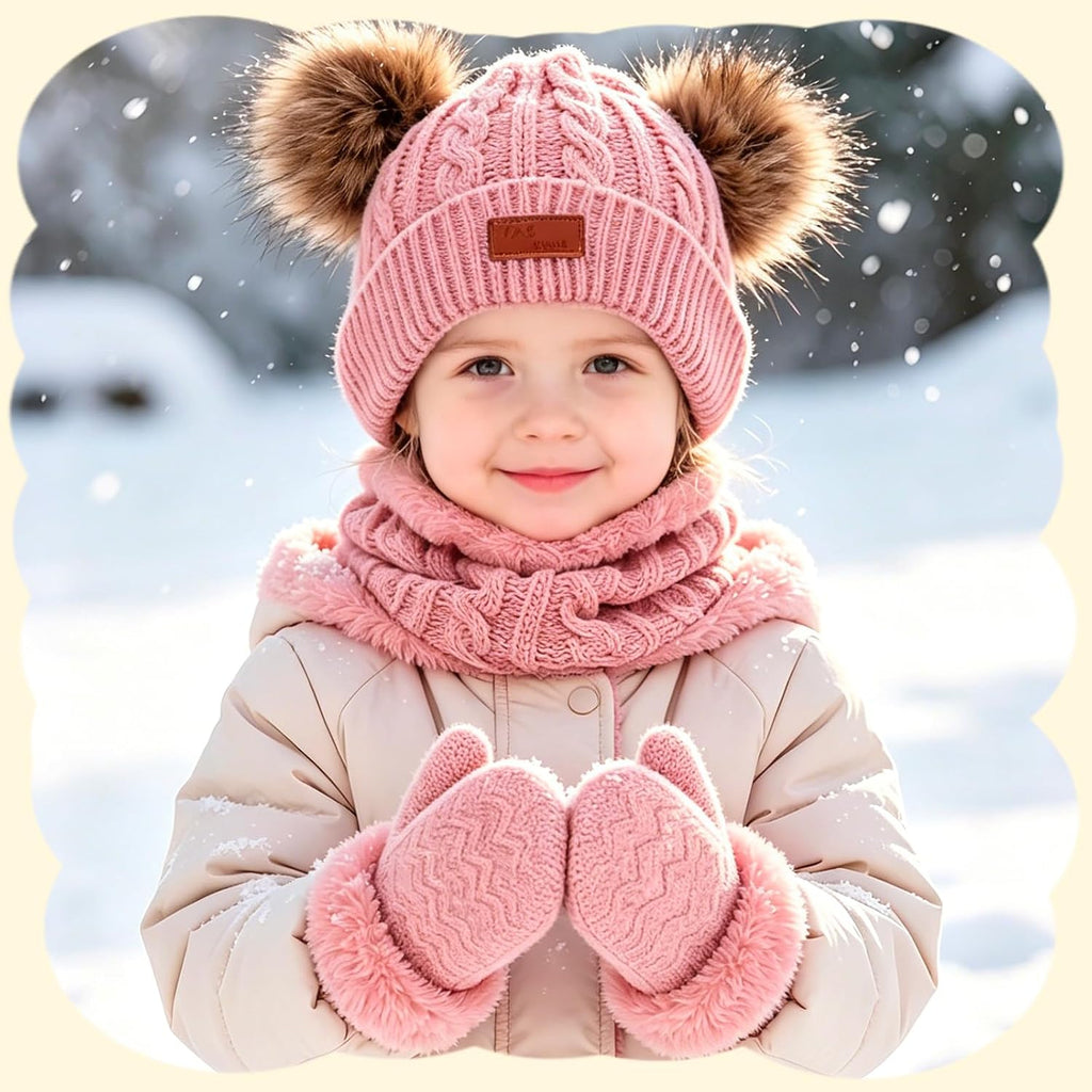 Baby Winter Hat Scarf Glove Beanie Set Fleece Lined Set 0