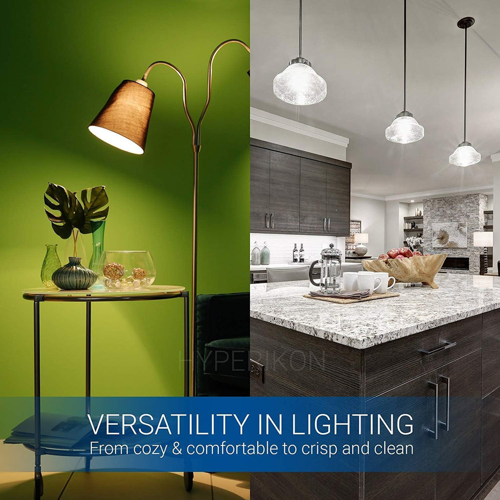 T10 Led Bulb,Dimmable Led Tubular Bulbs 6W,Equivalent 60Watt,Daylight 4000K, 600LM, Clear Glass,E26 Base Vintage LED