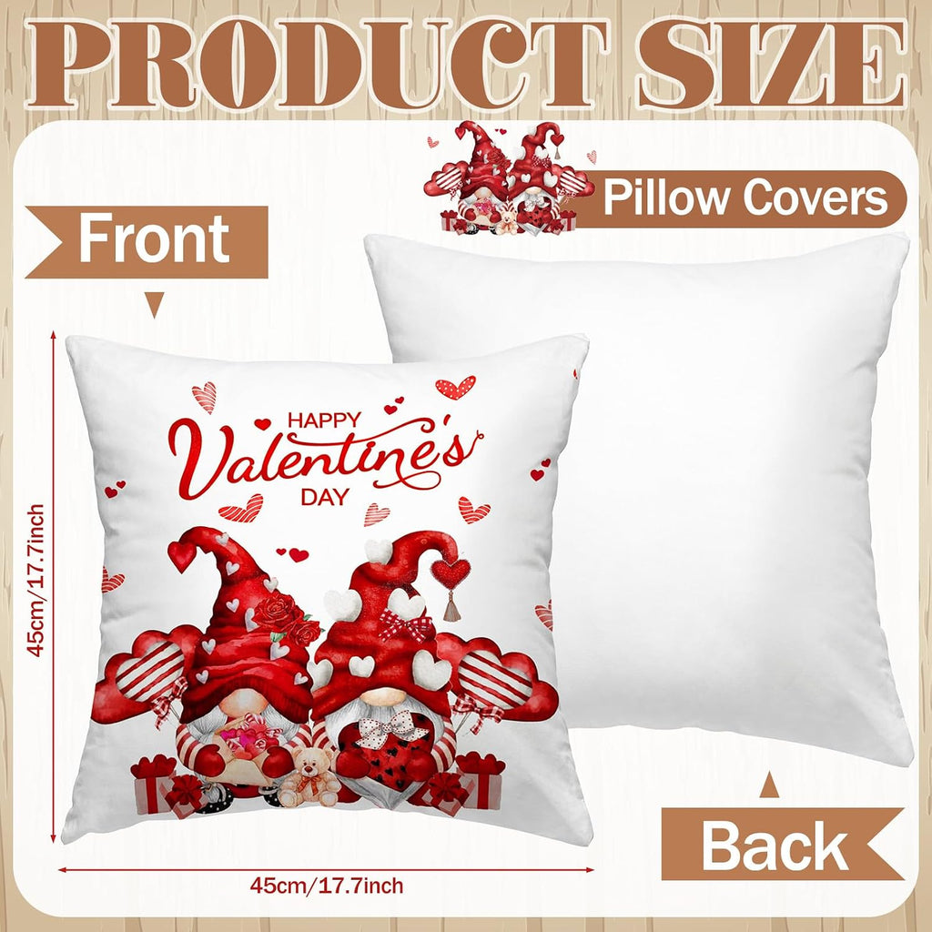 Seasonal Pillow Covers 18 x 18 Inch Holiday Pillow Covers Winter Valentines Spring Pillowcase Gnome Pillowcase - Set of 12