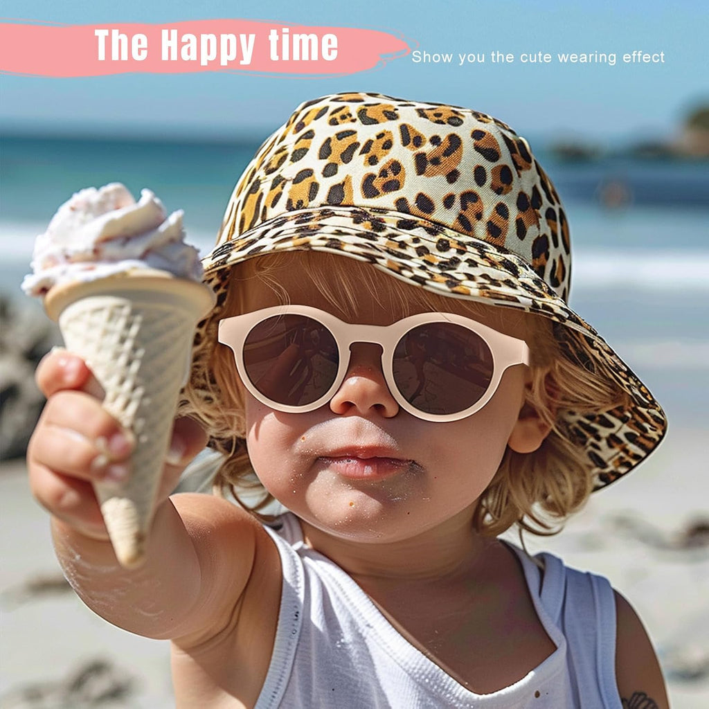 Cute Kids Polarized Sunglasses,Baby Toddler Sun Glasses with Strap