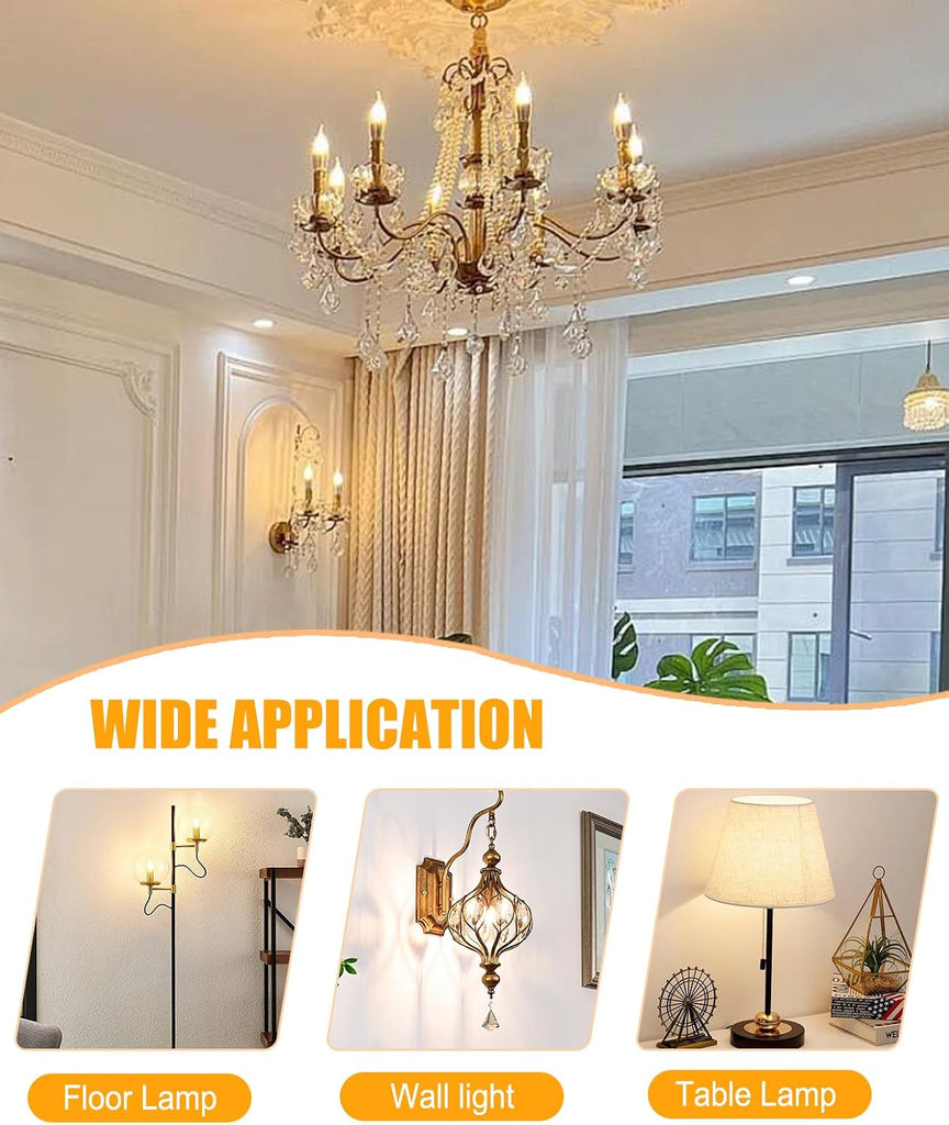 Led Chandelier Light Bulbs, E12 Candelabra Bulb 60 Watt Equivalent