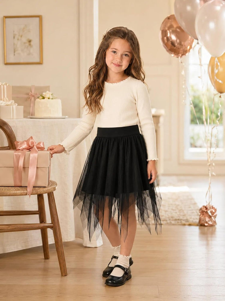 Toddler Girl Tutu Skirt High Low Tulle Skirt for Kids