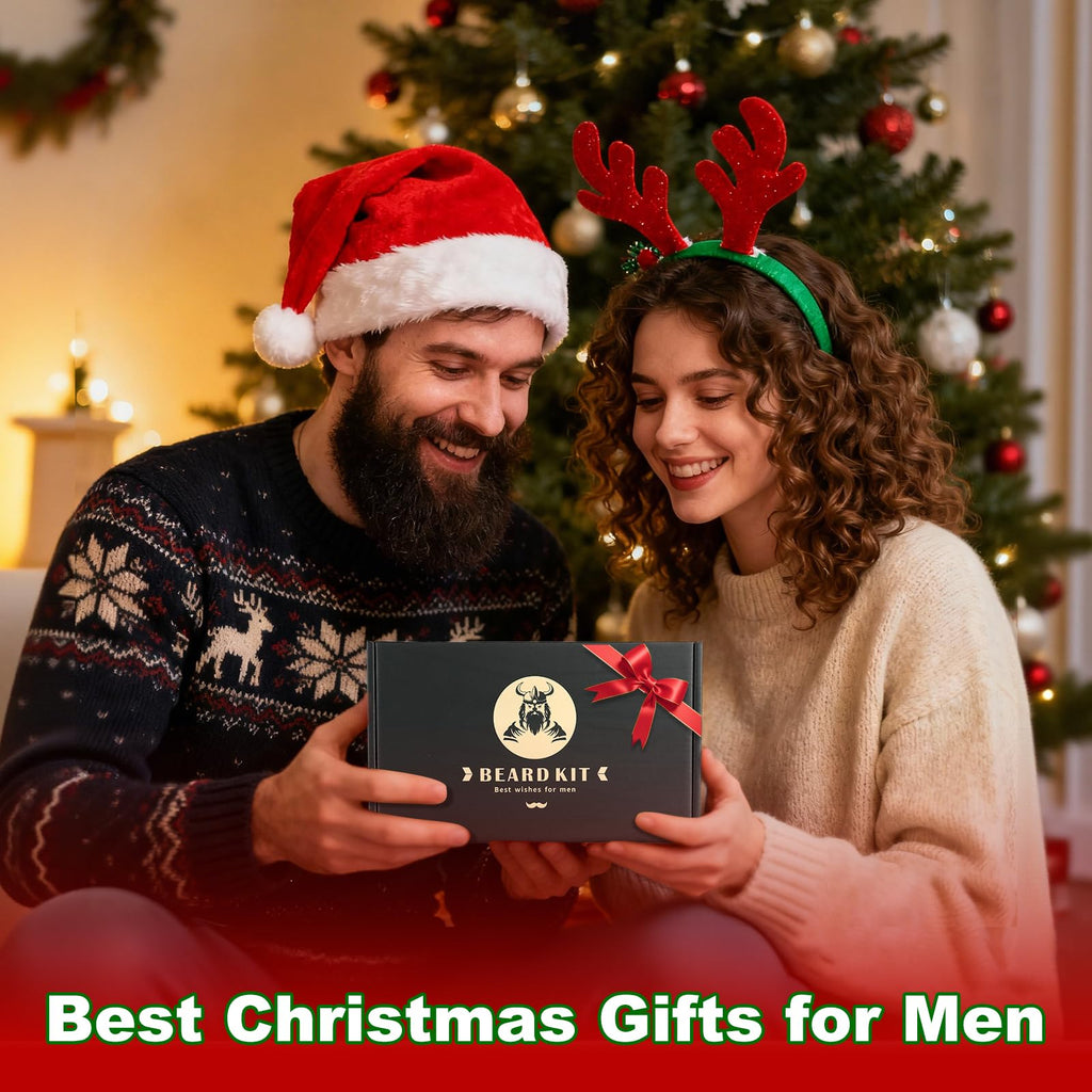 Beard Kit for Men 10 Pcs Christmas Stocking Stuffers Gifts Set for Him Dad