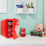 World 1971 Series Portable 6 Can Thermoelectric Mini Fridge Cooler/Warmer, 4 L/4.2 Quarts Capacity, 12V DC/240V AC for