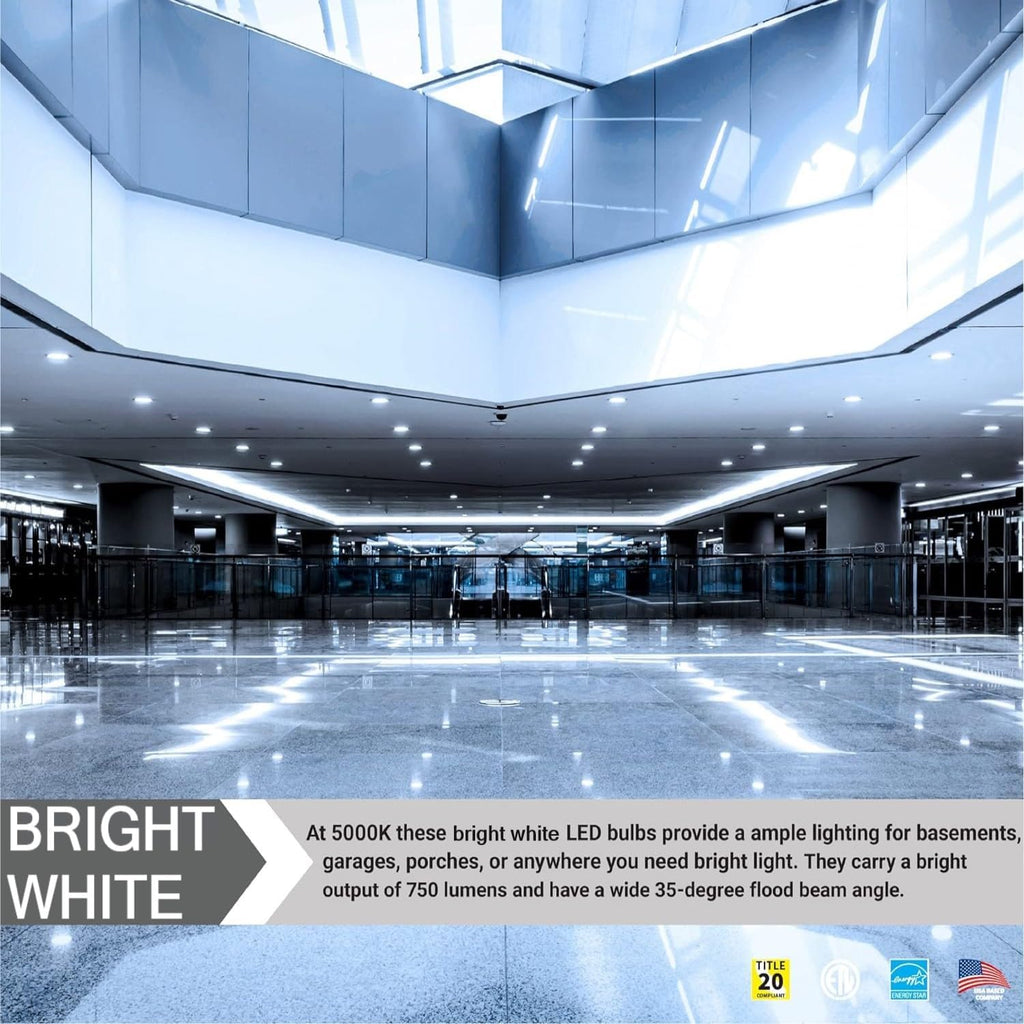 PAR30 LED Bulb Short Neck Flood Light Dimmable 9W (75W Equivalent) 750 Lumen E26 Standard Medium Base 5000K Bright