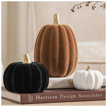 3 Pcs Fall Pumpkin Decorations, Artificial Pumpkin