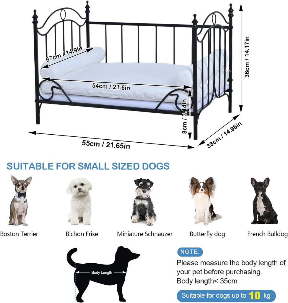 Pet Sofa Bed, Cat Bed, Dog Bed, Cat Couch, Pet Couch, Metal Frame and Detached Velvet Cushion, Cool Dog Couch for Small