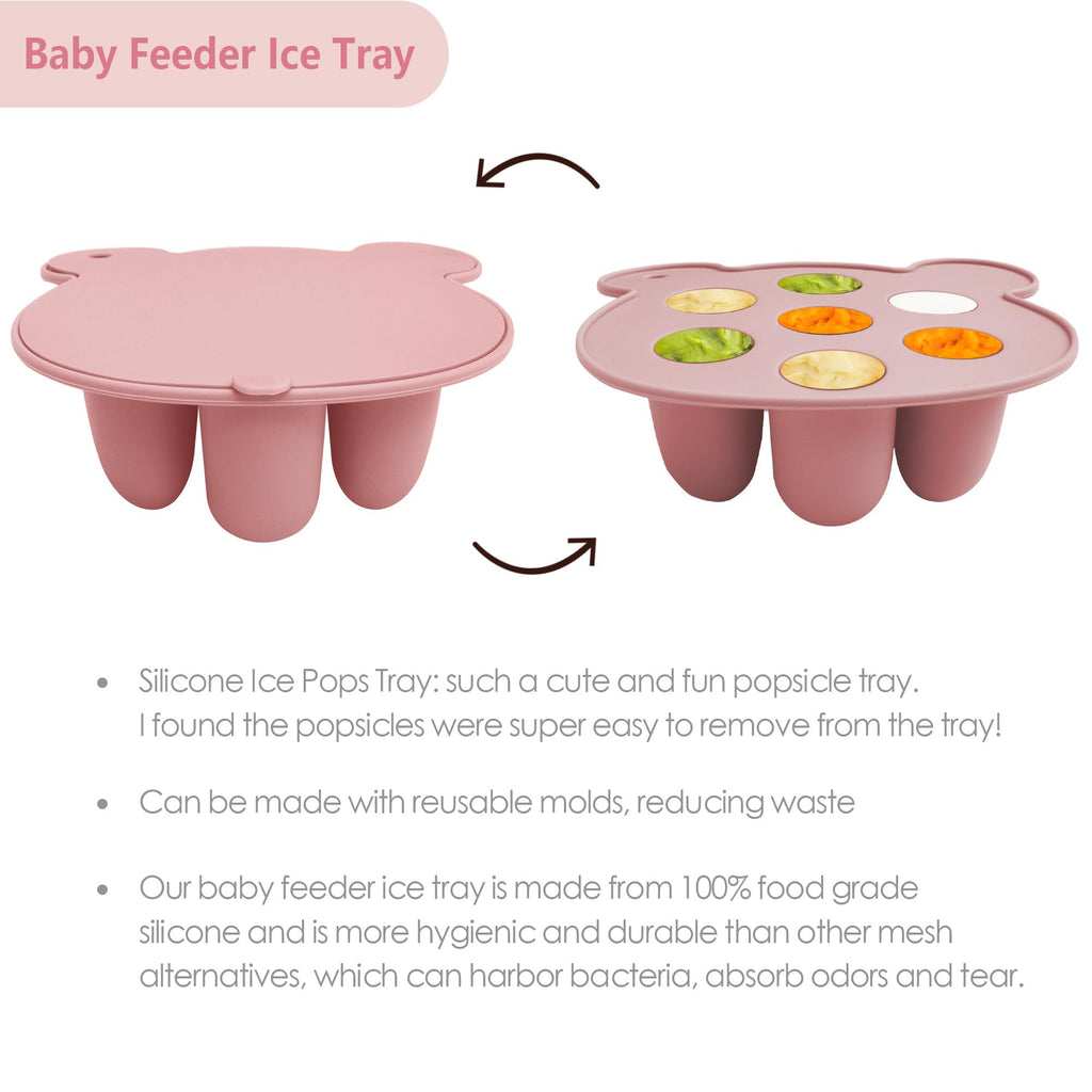 Big Spinach Silicone Freezer Tray Baby Fruit Feeder Food Teething Set Must-Have Pacifiers and Food Storage Containers