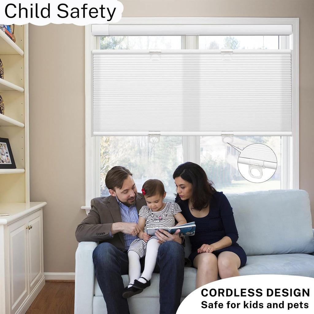 Top Down Bottom Up Cordless Cellular Shades No Tools No Drill Blinds for Windows Shades for Indoor Windows Honeycomb