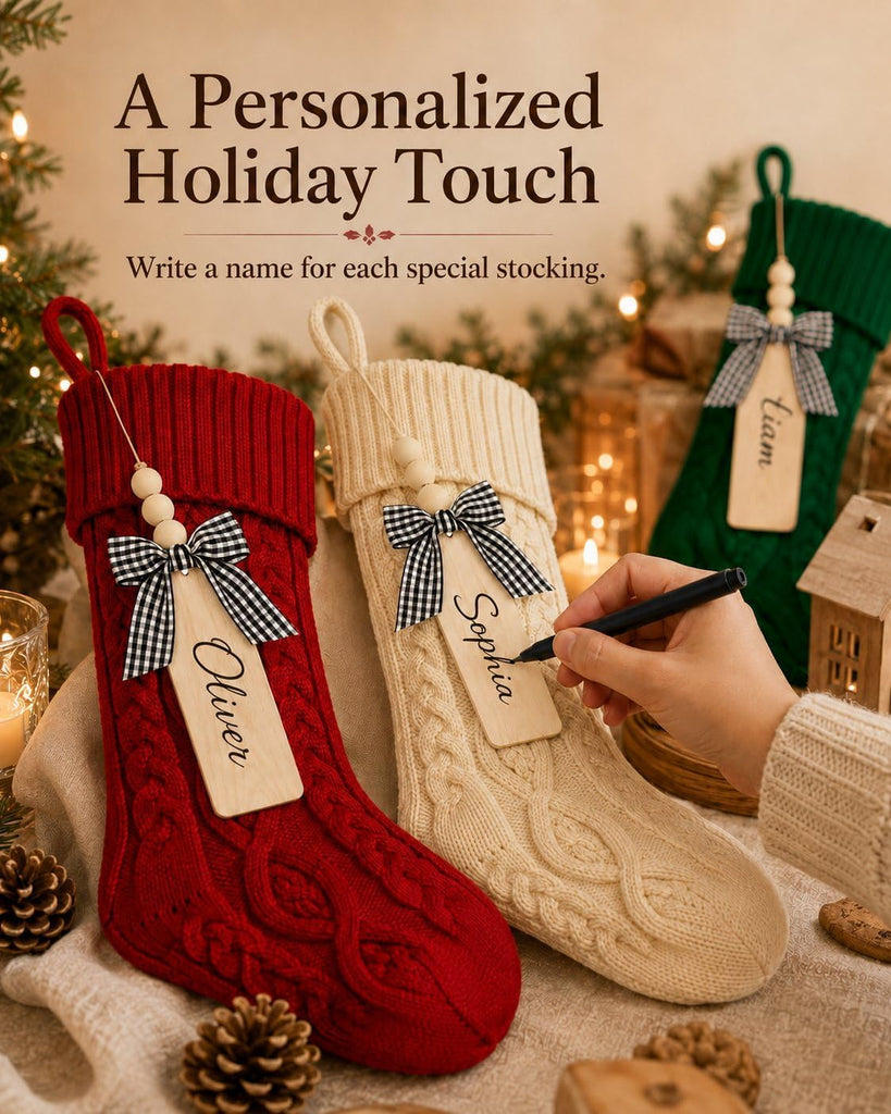 Inch Christmas Stockings, 10 Pack Red White Green Khaki Navy - Set of 10