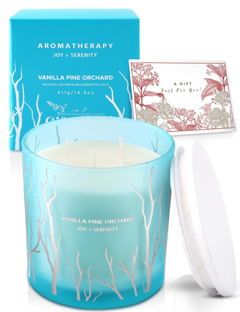 Vanilla Pine Orchard, Large 3-Wick Soy Scented Candle, 14.5 Oz