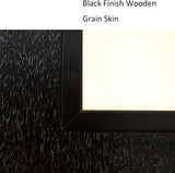 36" x 80" Fiberglass Front Entry Door, Frosted Glass, Wood Grain Black Finish, Solid Reinforced Core, Not Prehung